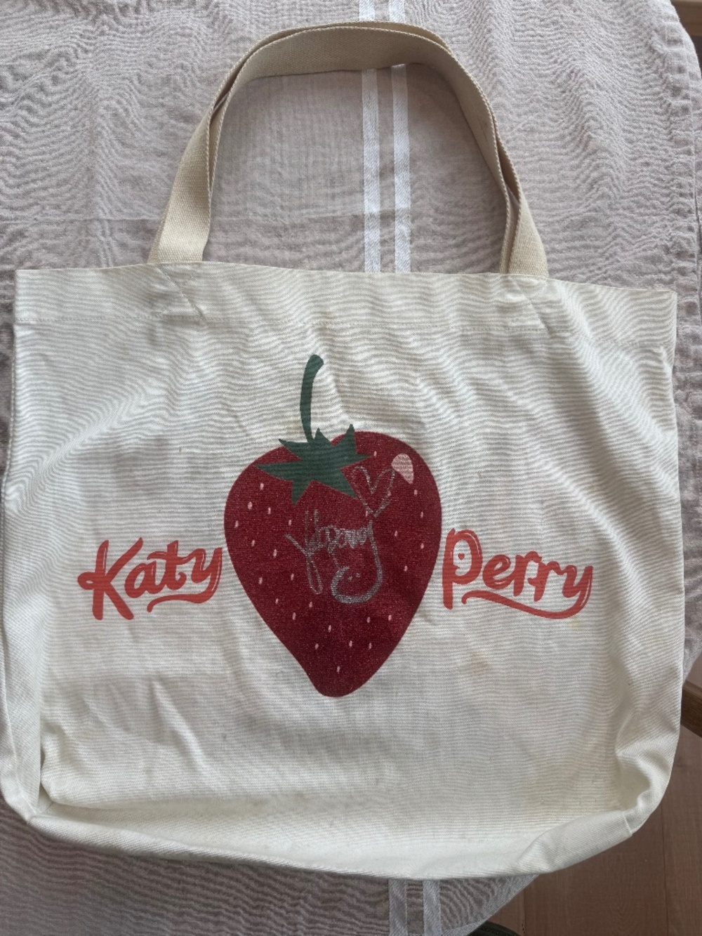 "Katy Perry 2008 Warped Tour Signed Tote Bag - One of the Boys Era